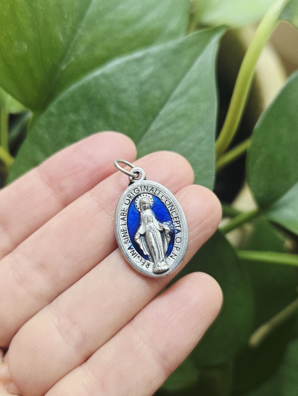 Vintage Italian Religious Medal Pendant – Our Lady of the Immaculate Conception